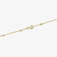 Silver Reflections Womens 24K Gold Over Brass 18 Inch Bead Chain Necklace