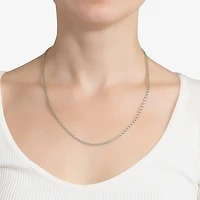 Silver Reflections Womens Pure Over Brass 18 Inch Bead Chain Necklace