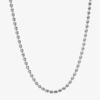 Silver Reflections Womens Pure Over Brass 18 Inch Bead Chain Necklace