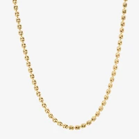 Silver Reflections Womens 24K Gold Over Brass Inch Bead Chain Necklace