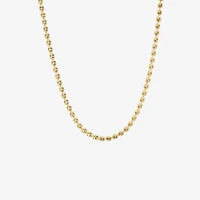 Silver Reflections Womens 24K Gold Over Brass 20 Inch Bead Chain Necklace