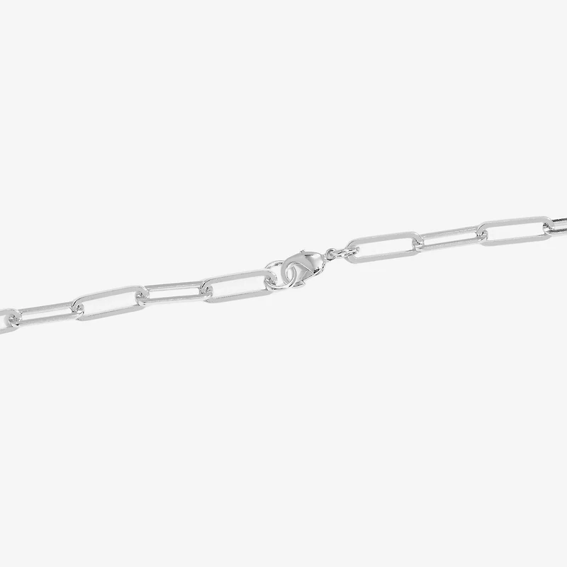 Silver Reflections Womens Pure Silver Over Brass 7.25 Inch Solid Paperclip Chain Bracelet