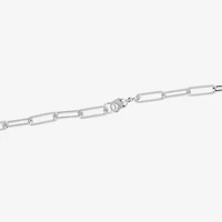 Silver Reflections Womens Pure Silver Over Brass 7.25 Inch Solid Paperclip Chain Bracelet