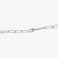 Silver Reflections Womens Pure Silver Over Brass 7.25 Inch Solid Paperclip Chain Bracelet