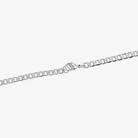 Silver Reflections Womens Pure Silver Over Brass 7.25 Inch Solid Curb Chain Bracelet