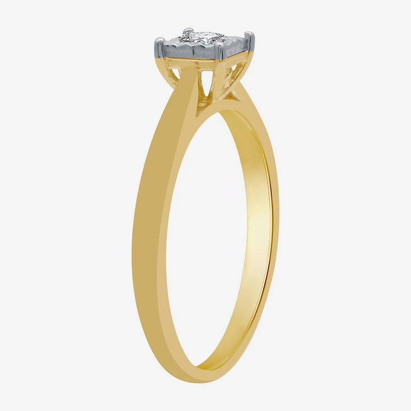 I Said Yes (H-I / I1) Womens 1/4 CT. T.W. Lab Grown White Diamond Sterling Silver Solitaire Bridal Set