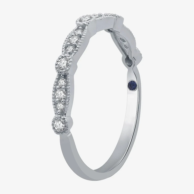 I Said Yes (H-I / I1) Womens 1/5 CT. Lab Grown White Diamond Sterling Silver Wedding Band