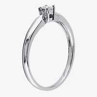 Womens 1/10 CT. T.W. Natural White Diamond Sterling Silver Promise Ring