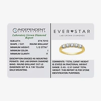 (H-I / I1) Womens 1/2 CT. T.W. Lab Grown White Diamond 10K Gold 5-Stone Anniversary Band