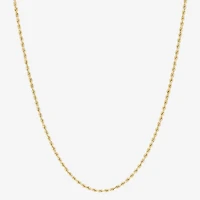 14K Yellow Gold 18-24" 1.35mm Hollow Rope Chain Necklace