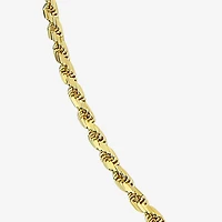 Made in Italy Unisex Adult 10K Gold 22 Inch Rope Chain Necklace