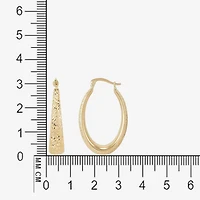 Womens 14K Gold 32.1mm Round Hoop Earrings