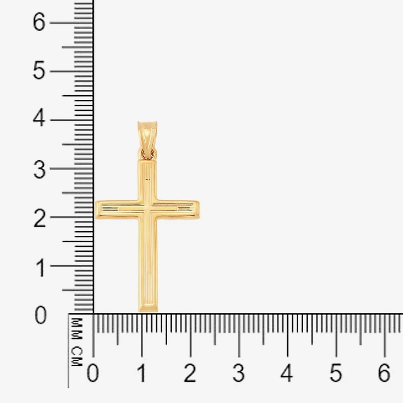 Mens 14K Gold Cross Pendant