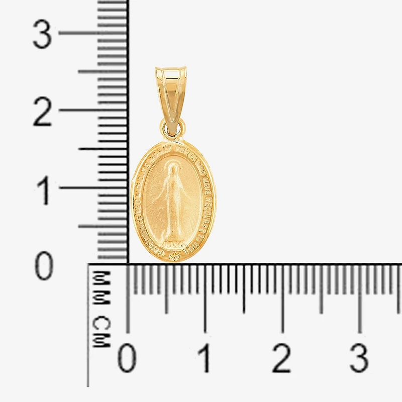 Unisex Adult 14K Gold Oval Pendant