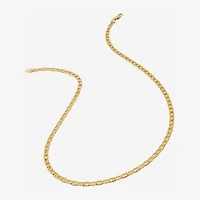 Made in Italy Unisex Adult 24K Gold Over Silver 18 Inch Link Chain Necklace