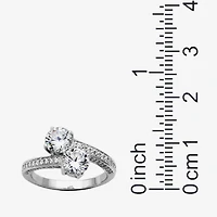 Womens 2 1/4 CT. T.W. Cubic Zirconia Sterling Silver Round Cocktail Ring