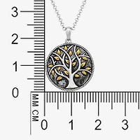 Forever Inspired Tree Of Life Womens Sterling Silver Round 18 Inch Pendant Necklace