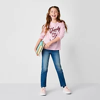 Thereabouts Little & Big Kid Girls Adjustable Waist Stretch Fabric Superflex Mid Rise Regular Fit Bootcut Jean