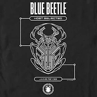Mens Crew Neck Short Sleeve Blue Beetle Graphic T-Shirt