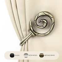 Rod Desyne Decorative Holdbacks with Spiral Finials