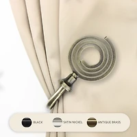 Rod Desyne Decorative Holdbacks with Coil Finials