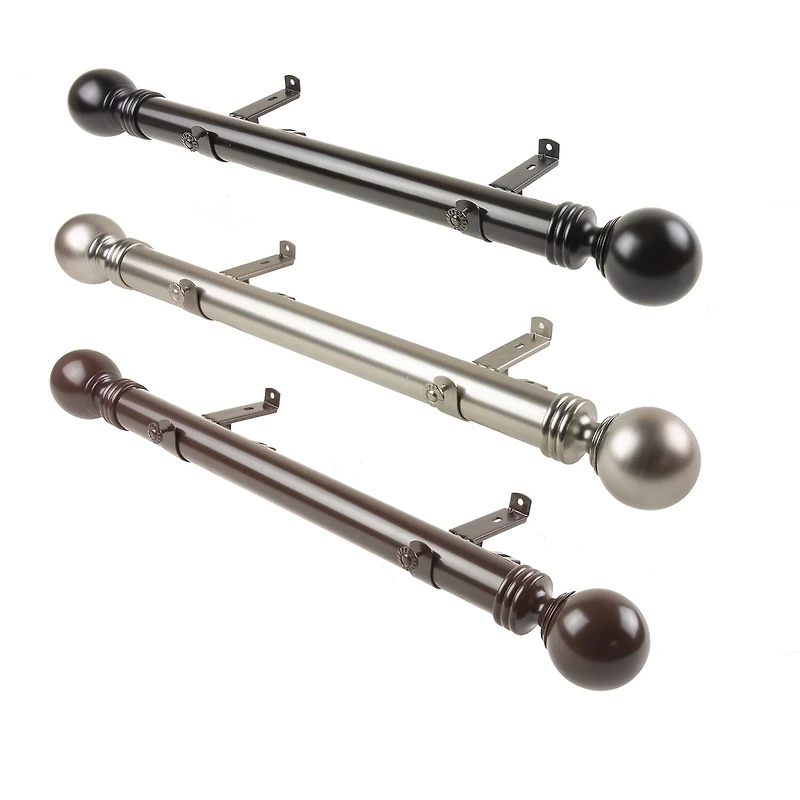 Rod Desyne (Set Of 2) Sphere Side 1 1/2 Adjustable Curtain