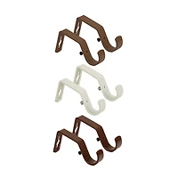Rod Desyne 1" Metal Faux Wood 2-pc. Curtain Brackets