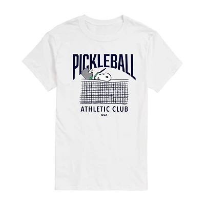 Mens Short Sleeve Snoopy Pickleball Graphic T-Shirt