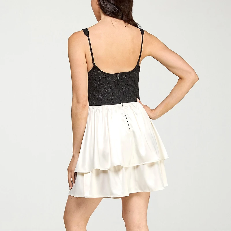Trixxi Womens Juniors Sweetheart Neck Sleeveless Fit + Flare Dress