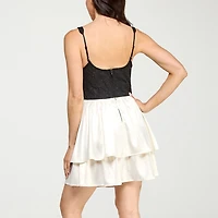 Trixxi Womens Juniors Sweetheart Neck Sleeveless Fit + Flare Dress