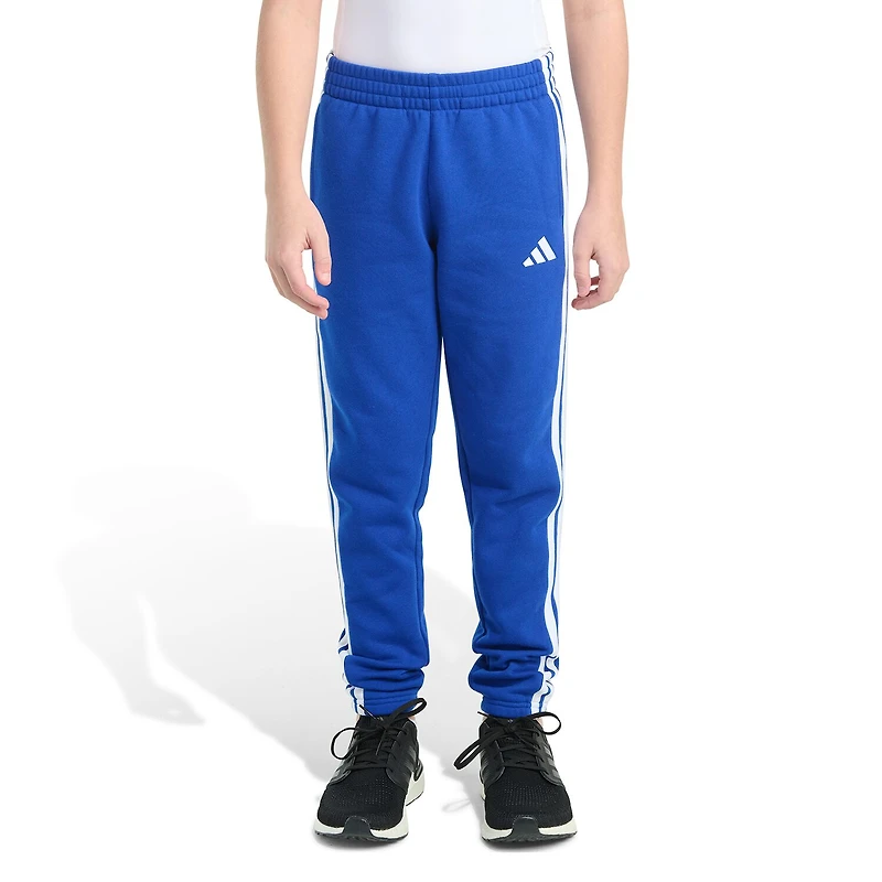 adidas Big Kid Boys Drawstring Waist Cuffed Mid Rise Regular Fit Fleece Jogger Pant