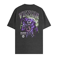 Mens Crew Neck Short Sleeve Regular Fit Spiderman Venom Graphic T-Shirt