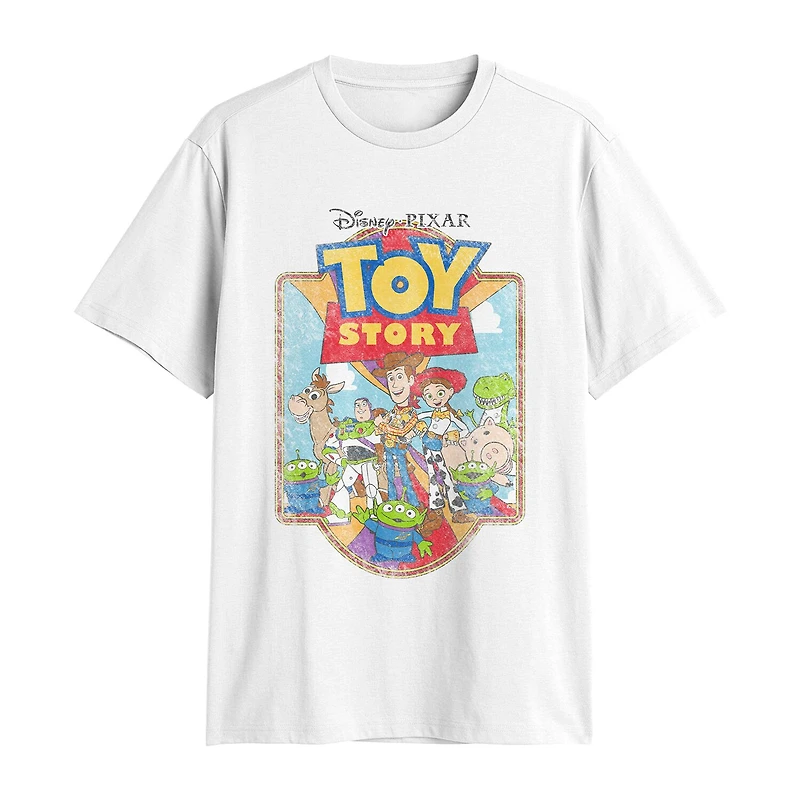 Mens Crew Neck Short Sleeve Regular Fit Buzz Lightyear Jessie Toy Story Graphic T-Shirt