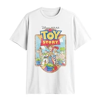 Mens Crew Neck Short Sleeve Regular Fit Buzz Lightyear Jessie Toy Story Graphic T-Shirt