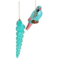 North Pole Trading Co. Parrot And Shell Set 2-pc. Christmas Ornament
