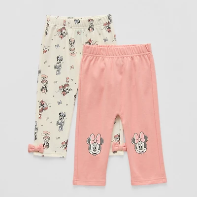 Disney Baby Girls Straight Regular Fit Minnie Mouse Pull-On Pant