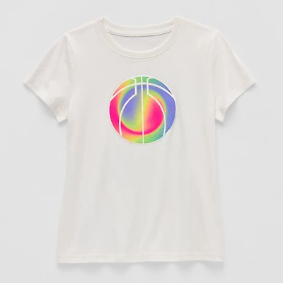 Xersion Little & Big Kid Girls Crew Neck Short Sleeve Regular Fit Graphic T-Shirt