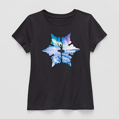 Xersion Little & Big Kid Girls Crew Neck Short Sleeve Regular Fit Graphic T-Shirt