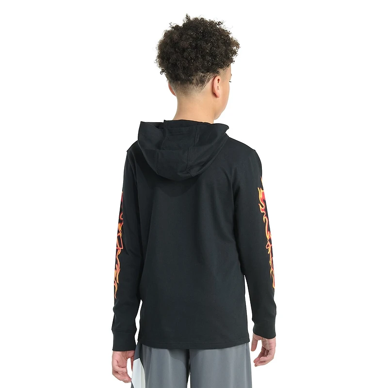 adidas Big Kid Boys Hooded Long Sleeve Regular Fit Graphic T-Shirt