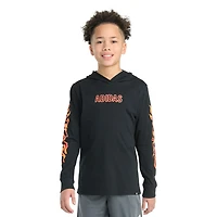 adidas Big Kid Boys Hooded Long Sleeve Regular Fit Graphic T-Shirt