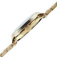 Disney Minnie Mouse Womens Gold-Tone Stainless Steel Watch