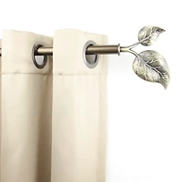 Rod Desyne 13/16" Adjustable Curtain with Ivy Finials