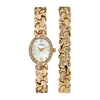 Timex Womens Gold Tone Bracelet Watch Tw2t49900ji
