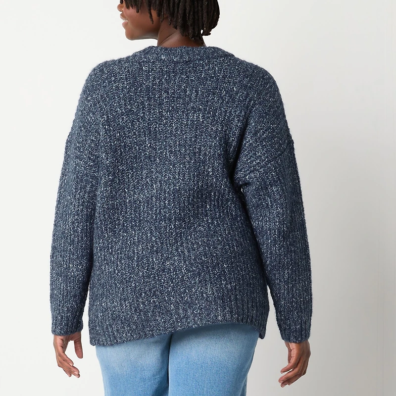 a.n.a Womens Crew Neck Long Sleeve Pullover Sweater