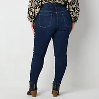A.N.A Womens Plus Mid Rise Skinny Fit Jean