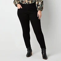 a.n.a Womens Plus Mid Rise Skinny Fit Jean
