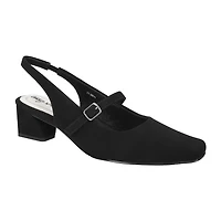 Easy Street Womens Cameo Block Heel Pumps