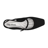 Easy Street Womens Cameo Block Heel Pumps