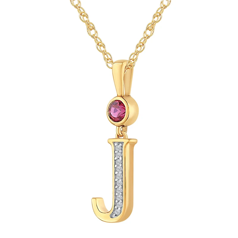 J Womens Lab Created Red Ruby 14K Gold Over Silver 18 Inch Pendant Necklace