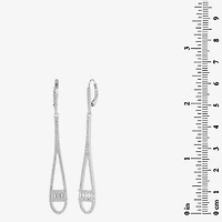 Diamonart Womens Cubic Zirconia Sterling Silver Drop Earrings